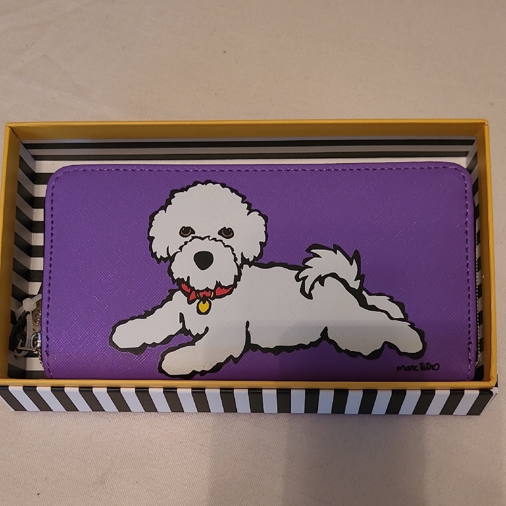 Marc Tetro Purple Dog Wallet - Picture 2 of 4